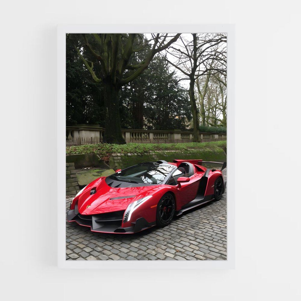 Poster Veneno en Action – affiche Lamborghini (vue 3)